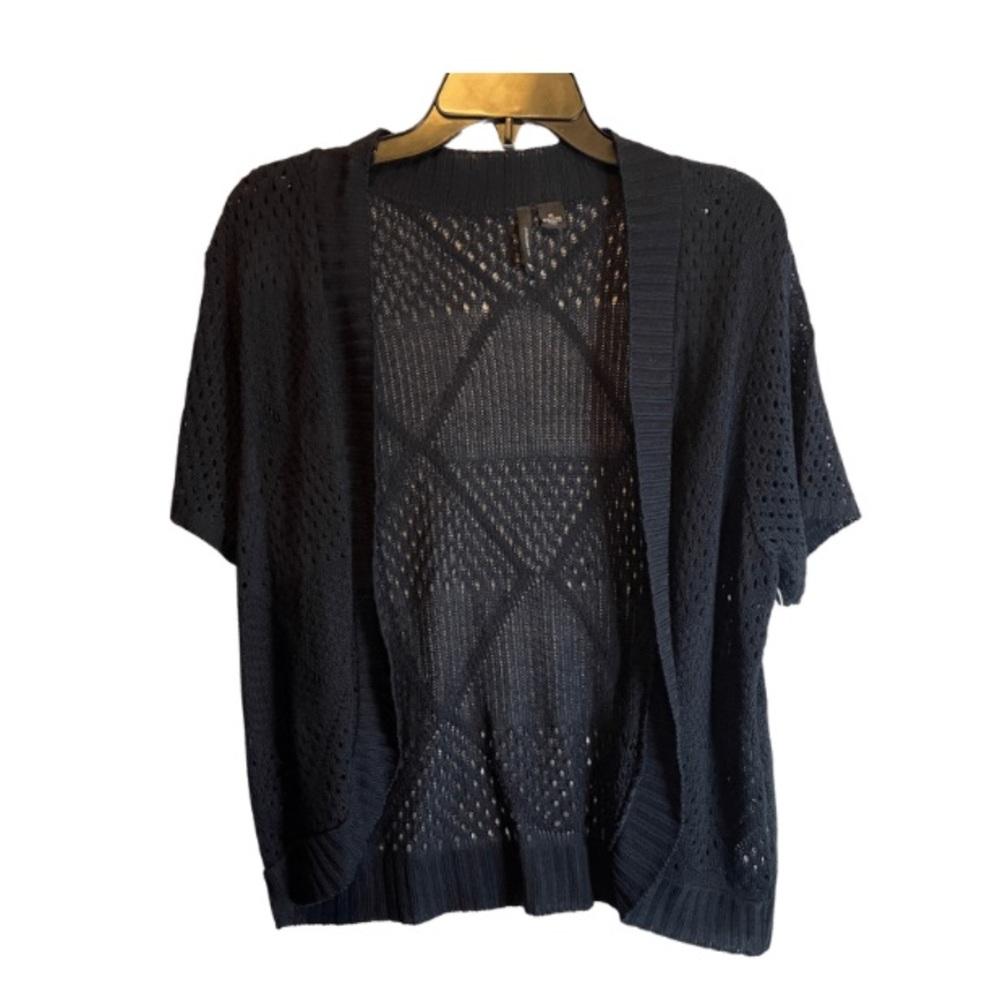 New Directions XL cardigan Dark Navy short sleeve NWT